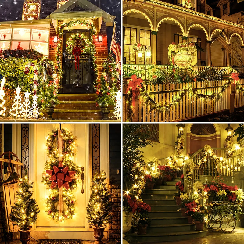 Pisca-pisca de Natal EcoLED™ - Pisca-pisca com carregamento solar automático