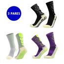 KIT 3 Pares de Meias de compressão Anti-Derrapante