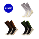 KIT 3 Pares de Meias de compressão Anti-Derrapante