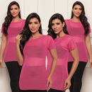 KIT 4 Blusas TulePlus -  Blusas em tecido Tule Transparente