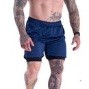 Kit 2 Bermudas Masculinas 2 em 1 Academia com Bolso Interno – Shorts Forrados interno Compressão