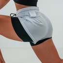 kit 3 Short Feminino Dryfit Bermuda 2 em 1 compressão Academia Corrida Caminhada Muay Thai Fitness