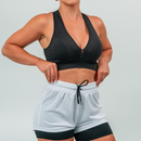 kit 3 Short Feminino Dryfit Bermuda 2 em 1 compressão Academia Corrida Caminhada Muay Thai Fitness