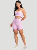 Conjunto Fitness Element Academia Short Top Suplex Zero Transparencia Bojo Removivel Feminina