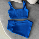 conjunto de short e top canelado VERÃO para treino e academia bermuda de crossfit e praia premium