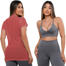 KIT 3 PEÇAS: BLUSA DE TULE+ CALÇA + TOP FITNESS PREMIUM