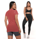 KIT 3 PEÇAS: BLUSA DE TULE+ CALÇA + TOP FITNESS PREMIUM