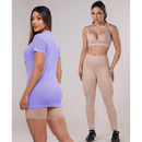 KIT 3 PEÇAS: BLUSA DE TULE+ CALÇA + TOP FITNESS PREMIUM
