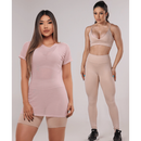 KIT 3 PEÇAS: BLUSA DE TULE+ CALÇA + TOP FITNESS PREMIUM