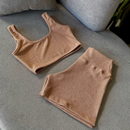 Conjunto Fitness C-Wear - Top + Short de tecido Canelado