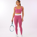 CONJUNTO FITNESS DE CALCA fit treino legging top sustentação Crossfit corrida moda detalhes branco